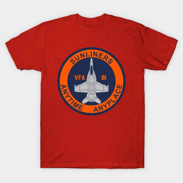 VFA-81 Sunliners - F/A-18 T-Shirt by MBK